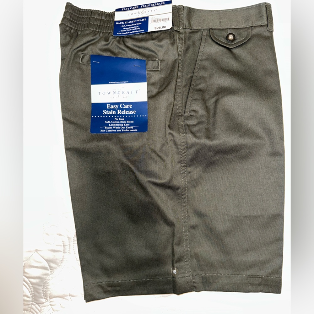 Towncraft easy care stain release shorts